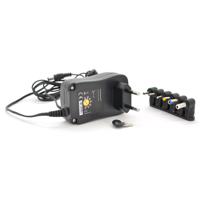 Універсальний БП Input 100V-240V 50-60Mhz, Output :3V-12V-2.A 24W, 6 Г-подібних роз'ємів 2.35*0.75/ 3.0*1.1/3.5*1.35/4.0*1.7 /5.5 BOX