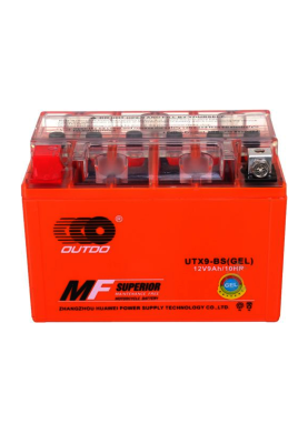 Мотоакумулятор OUTDO (Maxion) UTX9-BS GEL, 12V 9 Ah (150 х 87 х 105), Orange, Q8