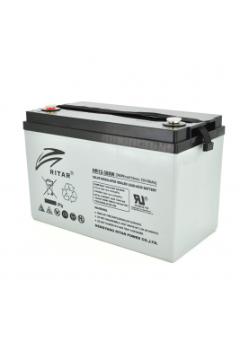 Акумуляторна батарея AGM RITAR HR12380W, Gray Case, 12V 100.0Ah ( 328 х 172 х 215 (220)) 30.50kg Q1