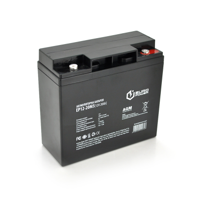 Аккумуляторная батарея EUROPOWER AGM EP12-20M5 12 V 20Ah ( 181 x 76 x  166 (168) )  Black Q4