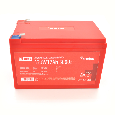 Літій-залізо-фосфатний акумулятор Merlion LiFePO4 12.8V 12AH(4S2P/BMS-15A), (151x99x99)  для електротранспорту, 5000 циклів, Q12