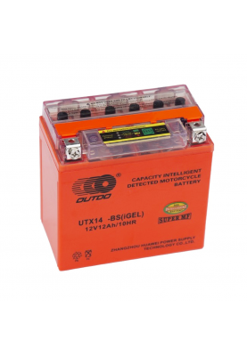 Мотоакумулятор OUTDO UTX14-BS GEL, 12V 12Ah (150 х 87 х 145), Orange, Q6
