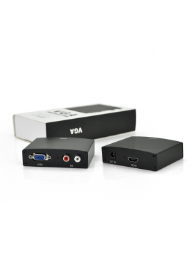 Активний конвертер HDMI (input) на VGA(output)  + Audio Adapter, Black, 4K / 2K, Пакет