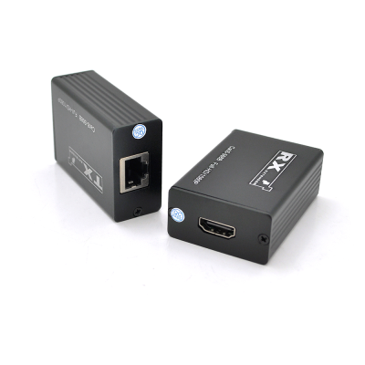 Одноканальний пасивний подовжувач HDMI сигналу по UTP кабелю по одній витій парі. Дальність передачі: до 30метров,  1080Р- cat6e