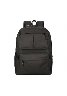 Рюкзак для ноутбука 15.6", матеріал нейлон, вихід під USB-кабель, чорний, Q50