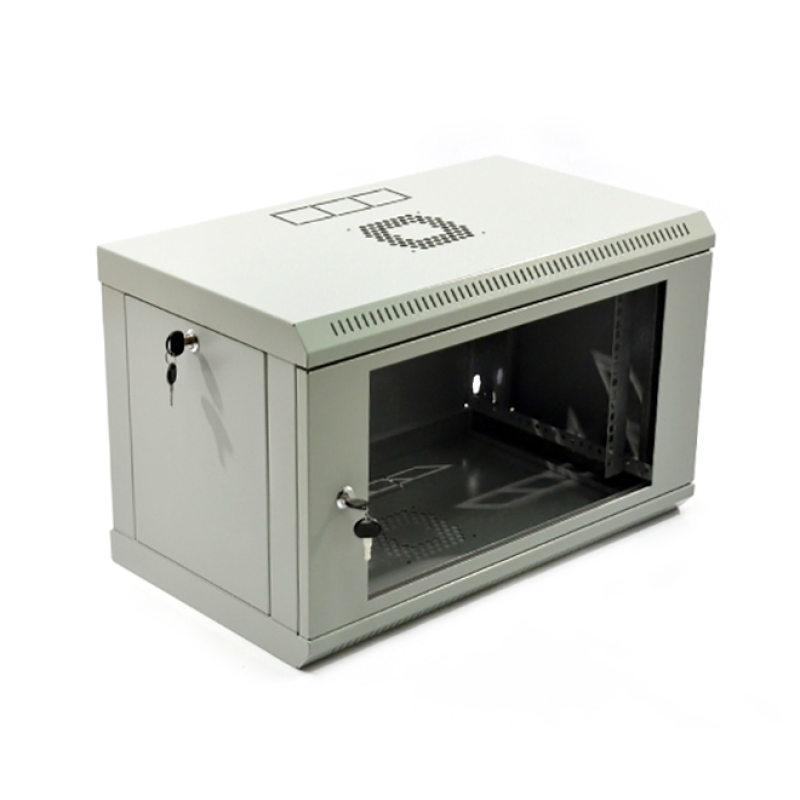 Шафа 6U, 600x350x373мм (Ш*Г*В), економ, акрилове скло, сіра