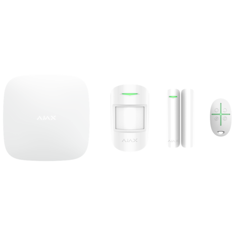 Розширений комплект бездротової сигналізації Ajax StarterKit Plus white ( Hub Plus/MotionProtect/DoorProtect/SpaceControl )