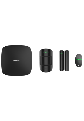 Розширений комплект бездротової сигналізації Ajax StarterKit Plus black ( Hub Plus/MotionProtect/DoorProtect/SpaceControl )