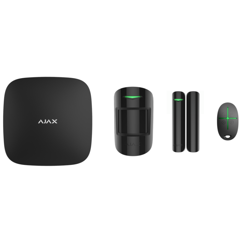 Розширений комплект бездротової сигналізації Ajax StarterKit Plus black ( Hub Plus/MotionProtect/DoorProtect/SpaceControl )