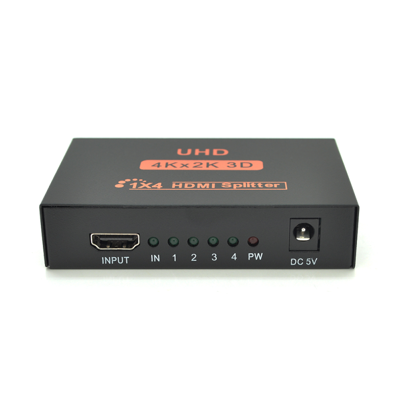Активний HDMI сплитер 1 => 4 порта, 1080р, 1,4 версія, DC5V/2A, Box