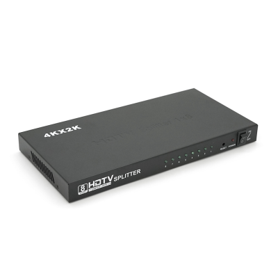 Активний HDMI сплітер 1=>8 порту, 3D, 1080Р, 4Kx2K, 1,4 версія, DC5V/2A Q20, Box