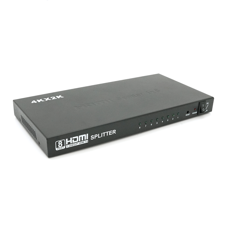 Активний HDMI спліттер 1 => 8 портів, 4K X 2K, 1080р, 1,4 версія, Box