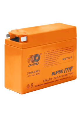 Мотоакумулятор OUTDO (Maxion) GT4B-5 (MF), 12V 2.3 Ah (114 х 39 х 87), Orange, Q20
