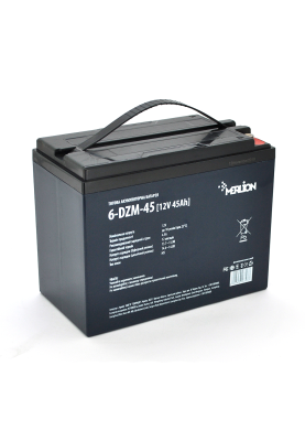Тягова акумуляторна батарея  AGM MERLION 6-DZM-45, 12V 45Ah M5  (222*1211*175)
