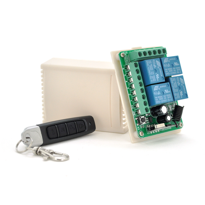 4-х смуговий бездротовий пульт дистанційного керування, DC12V, 315MHZ/433MHZ