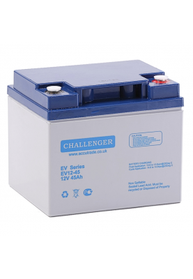 Тягова акумуляторна батарея Challenger EVG-12-45 Gel, 12V 45Ah, під клему F10(M8), ( 198 х 168 х 171 ), Q1