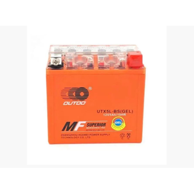 Мотоакумулятор OUTDO (Maxion) UTX5L-BS GEL, 12V 5 Ah (113 х 70 х 108), Orange, Q10