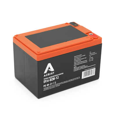 Тягова акумуляторна батарея AGM AZBIST 6-DZM-12, 12V 12Ah  M5 (151х98х101 мм)   Black Q3