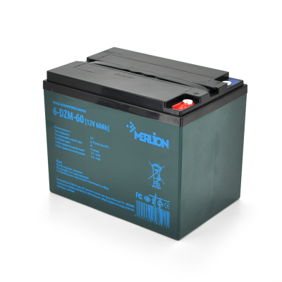 Тягова акумуляторна батарея  AGM MERLION 6-DZM-60, 12V 60Ah ( 265 x 168 x 215) Q2