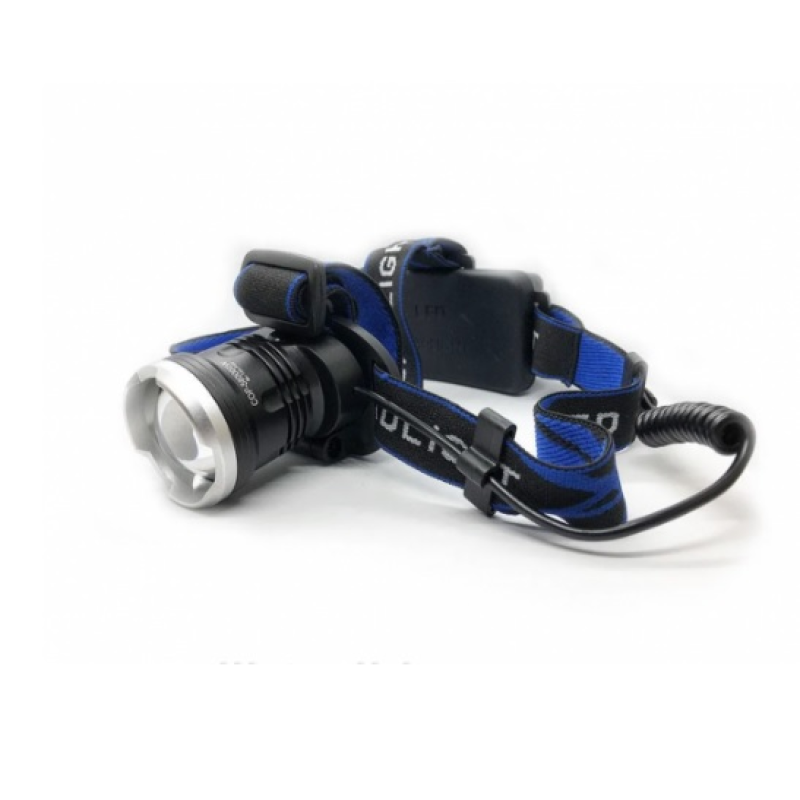 Налобний Ліхтарик Bailong BL T24 - P50 3 реж., Zoom, корпус-пластик, водостійкий, ударостійкий, 18650 акумулятор СЗУ, BOX