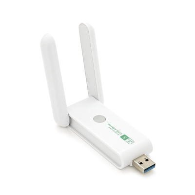 Бездротовий мережевий адаптер Wi-Fi-USB3.0 Merlion LV-UAC15,RTL8812BU, з 2-ма антенами 10см,802.11bgn, 1200MB,2.4 GHz,Blister