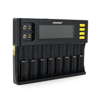 ЗУ універсальне Liitokala Lii-S8, АЗУ+СЗУ, 8 каналів, LCD дисплей, підтримує Li-ion, Ni-MH та Ni-Cd AA(R6), ААA(R03), AAAA, С(R14)