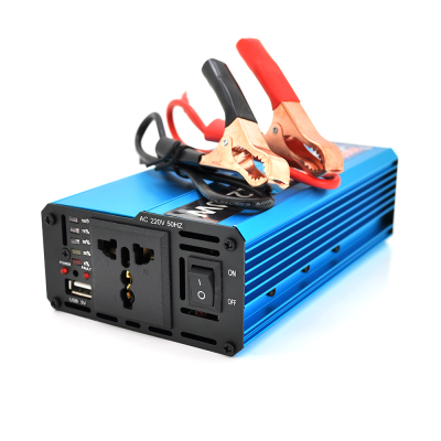 Инвертор напряжения UKC 1200ВА(720Вт), 24/220V, approximated, 1 универсальная розетка, клемы + крокодилы
