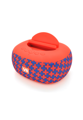 Колонка DV08 Bluetooth 4.1 до 10m, 2х5W, 4Ω, 1200mAh, ≥90dB, TF card/USB, DC 5V, Red-blue
