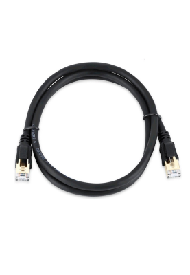 Патч-корд литий VEGGIEG, CCA, SSTP, RJ45, Cat.8, 1,5m, чорний