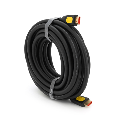 Кабель VEGGIEG HA-8 HDMI-HDMI 4K UHD, 8.0m, v2,0, OD-4.0mm, круглий, Black, коннектор Black-Metal, Box