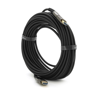 Кабель VEGGIEG HA-12 HDMI-HDMI 4K UHD, 12.0m, v2,0, OD-4.0mm, круглий, Black, коннектор Black-Metal, Box