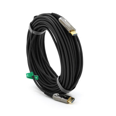 Кабель VEGGIEG HA-20 HDMI-HDMI 4K UHD, 20.0m, v2,0, OD-4.0mm, круглий, Black, коннектор Black-Metal, Box