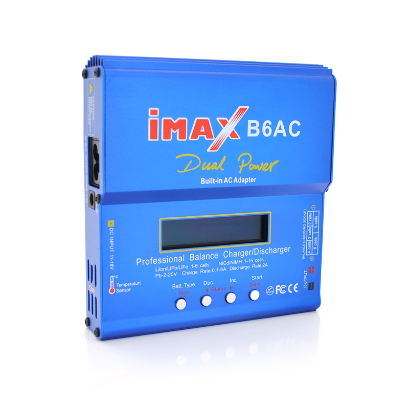 Універсальне ЗУ iMAX B6, 12V, 220-240V, 0,1-5A, LCD, балансир, від 1 до 15 осередків, клем (AGM/GEL/Li-Ion/LiFePO4/NiCa/NiMH)