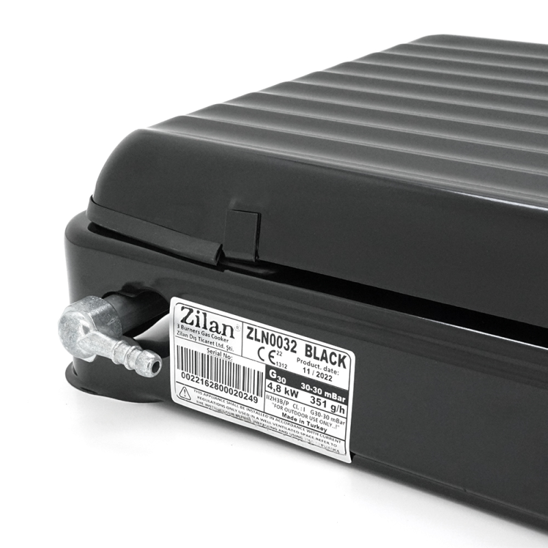Газова плита Zilan ZLN0032, 3 комфорки, Black