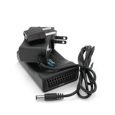 Конвертер HDMI(тато) на SCART(мама), 5V/2A + перехідник, Black, Box, Q250