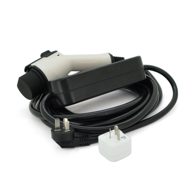 Зарядний пристрій для електромобіля DC: 220V/16A, довжина кабелю 10m, IP67, LED-індикація, роз'єм GB/T, з перемикачем