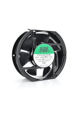Кулер для охолодження серверних БП FYH15051DHB DC sleeve fan 2pin під паяння - 150*150*25мм, 24V/1.5A, 2600об/хв.