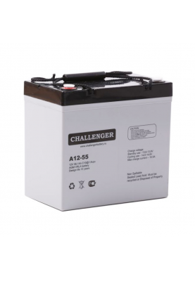 Акумуляторна батарея CHALLENGER А12-55, 12V 55Ah (229х138х235), Q1, ( VRLA AGM )