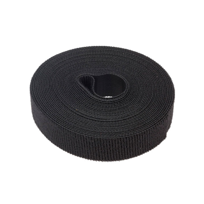 Стяжки на липучці ширина 15мм, рулон 45м, чорні, ціна за рулон