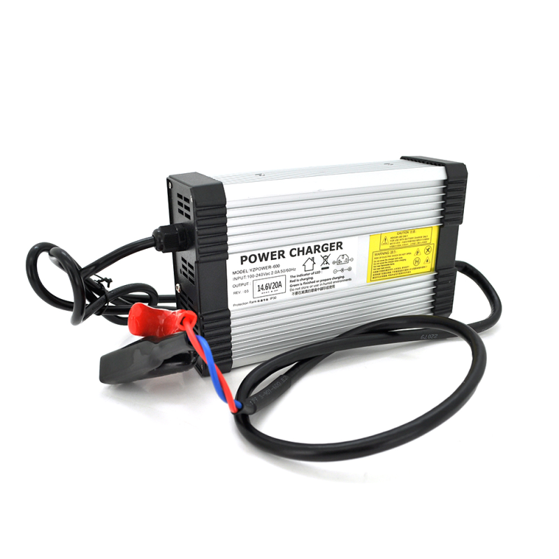 Зарядний пристрій для акумуляторів Merlion LiFePO4 12V (14,6V) -20A-240W + крокодили, BOX, Q25