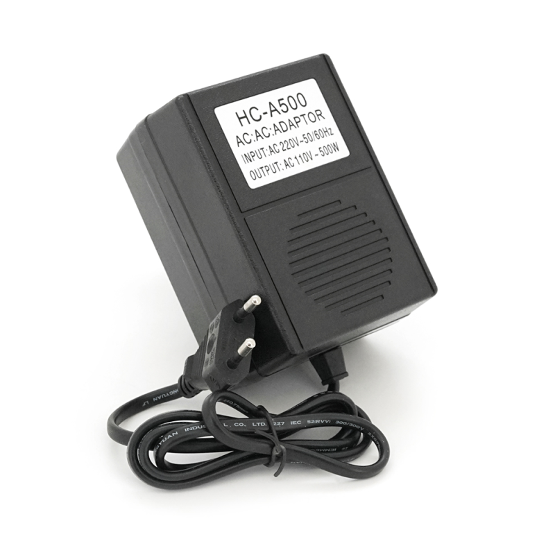 Перетворювач напруги трансформаторний 500W Input 220 V / Output 110V, + універсальна розетка