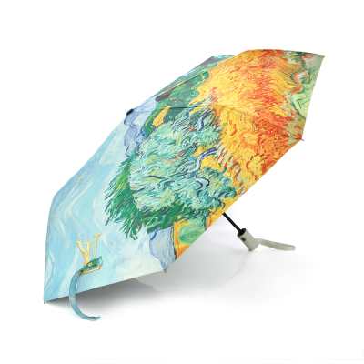 Парасолька жіноча "Wheat field with cypresses" автоматична, D-110см, захист від сонця, UV (99%), захист від дощу, каркас - Al+Fe, Green