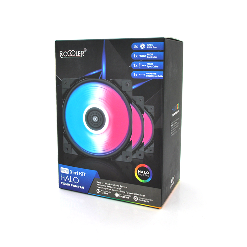 Система охолодження універсальна Pccooler 5VRGB HALO, 3-pin, RPM 1800±10%, BOX