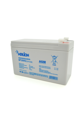 Акумуляторна батарея MERLION AGM GP1295F2 12 V 9,5 Ah (150 x 65 x 95 (100)) White Q10/420