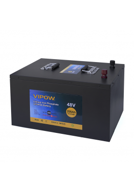 Акумуляторна батарея Vipow LiFePO4 51,2V 200Ah з вбудованою ВМS платою 100A (520*400*300)