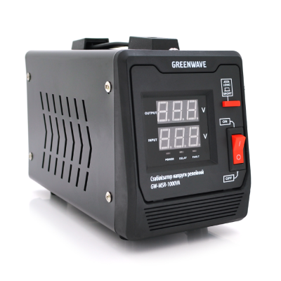 Стабілізатор напруги релейний Green Wave Mauser 1000VA (700Вт), 1xShuko, DC140-260V, AC220±8%, BOX, Q4