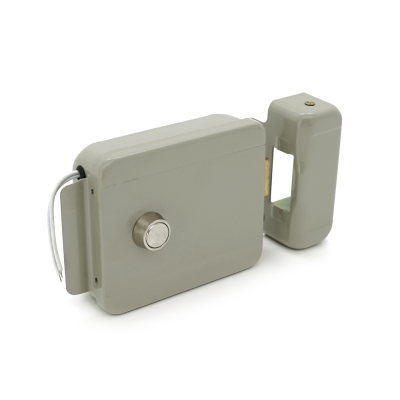 Електромеханічний замок YOSO Y-35, 12V, металевий, забарвлений сірий, 126х110х39мм