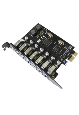 Контролер PCI-Е => USB 3.0, 7 портів, 5Gbps, BOX