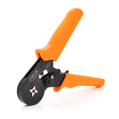 Крімпер CINLINELE HCS8 6-4 для обтиску кабельного накінечника, orange + набір кабельних наконечників (VE0508, VE7508, VE1008, VE1508, VE2508, VE4009,VE6102)