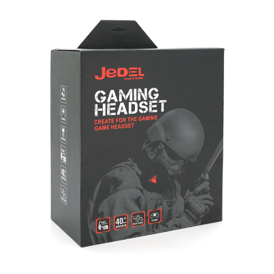 Навушники провідні Jedel GH-220, з мікрофоном і регулюванням гучності, Black / Silver, Box